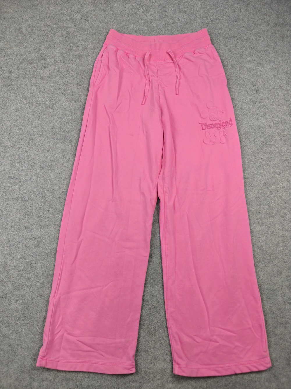 Disney Pants Womens XS Extra Small Pink Sweatpants French Terry Drawstring